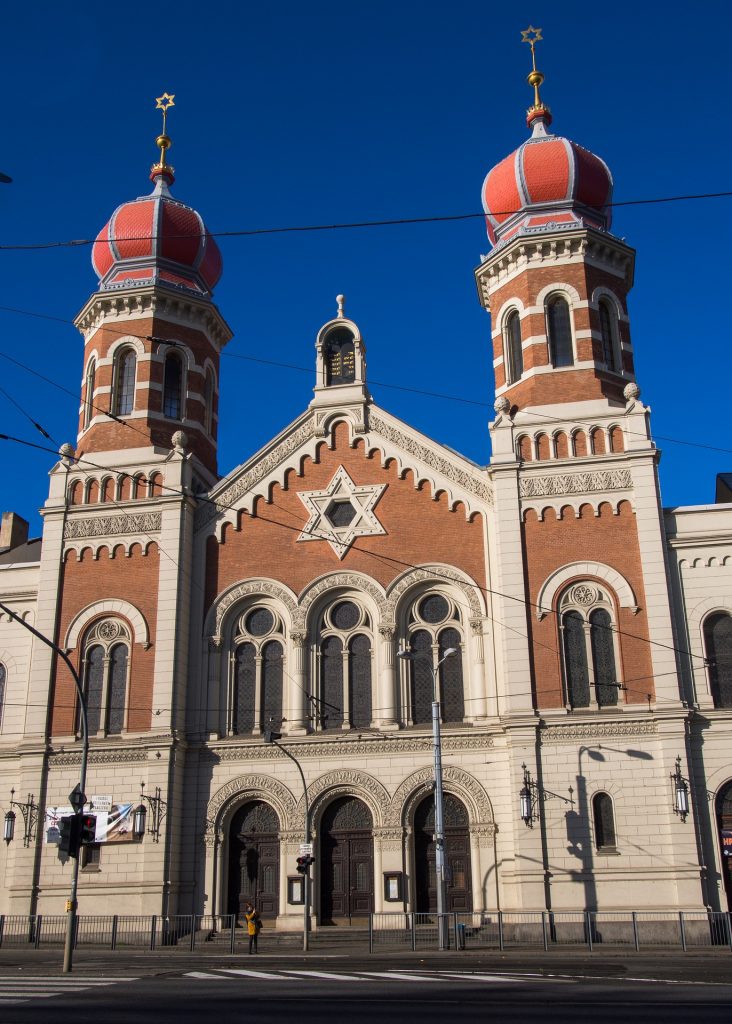 Star of David on the Great Synagogue in Pilsen, Czech Republic
