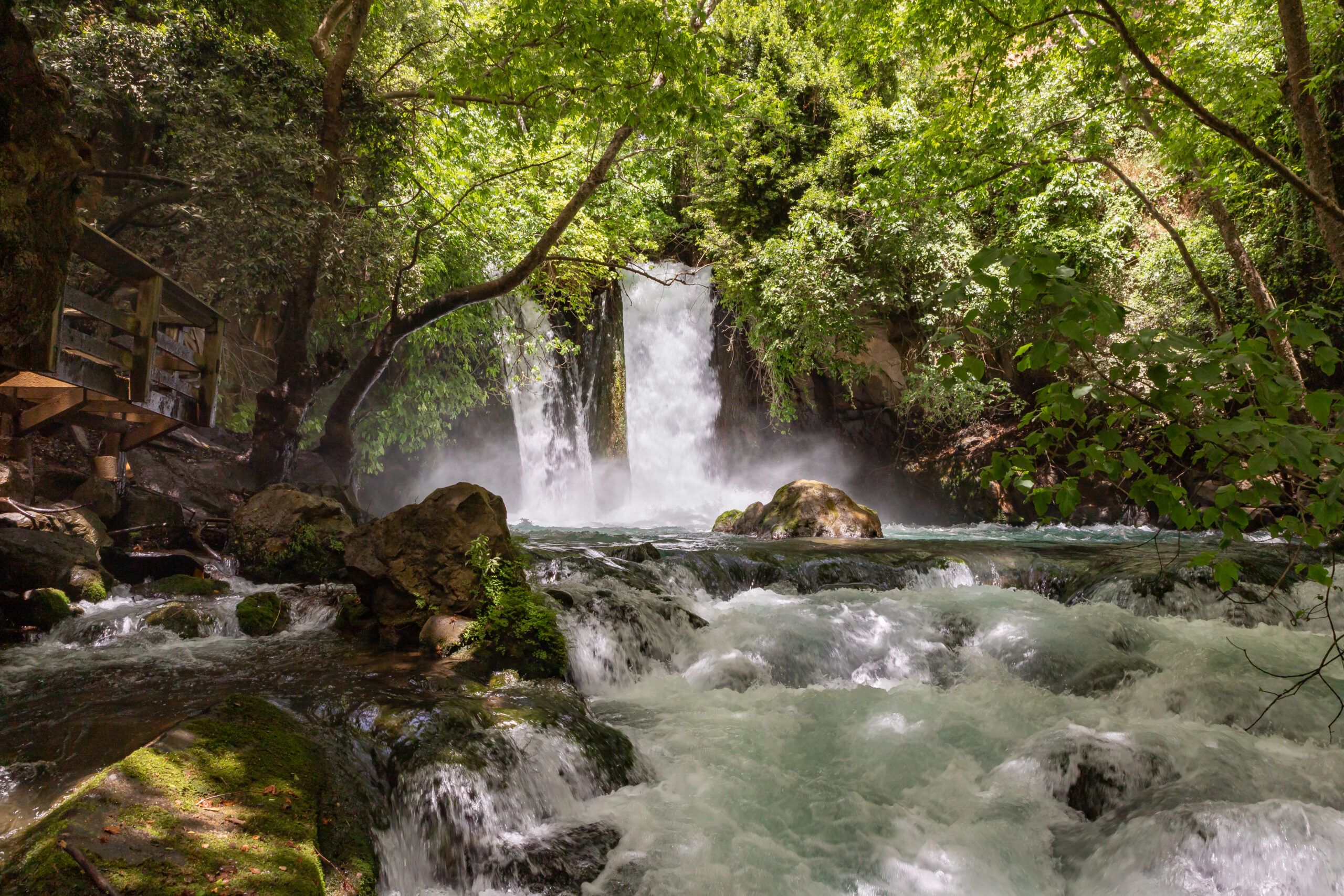 Banias  waterfall in a Hermon Stream Nature Reserve in northern Israel