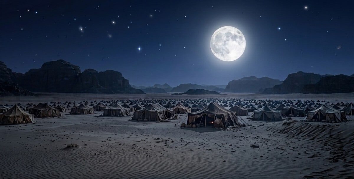 Israelites in the desert