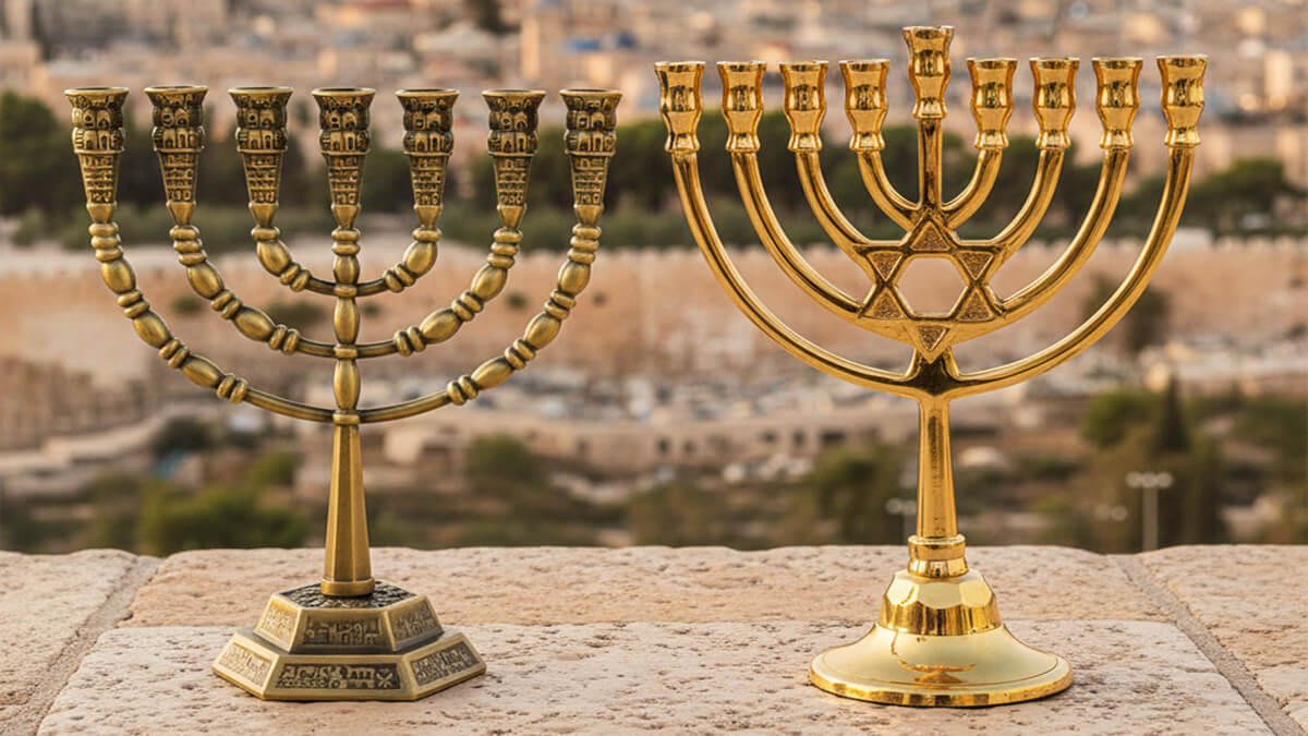 7 and 9 branched menorah