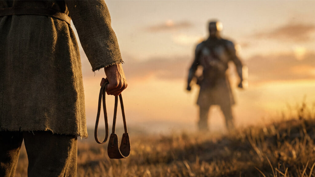 The battle of David and Goliath